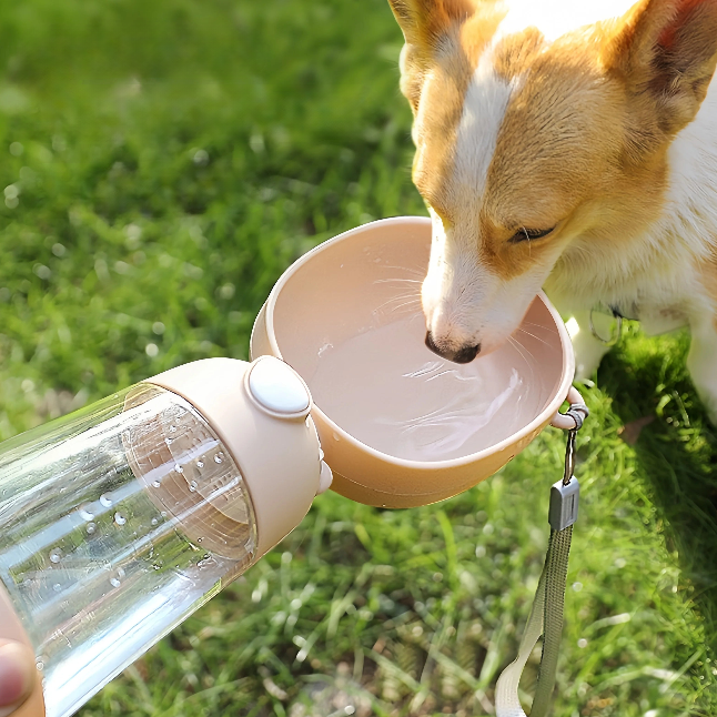 2-in-1-Flasche für Tiere zum Transport von Futter und Wasser