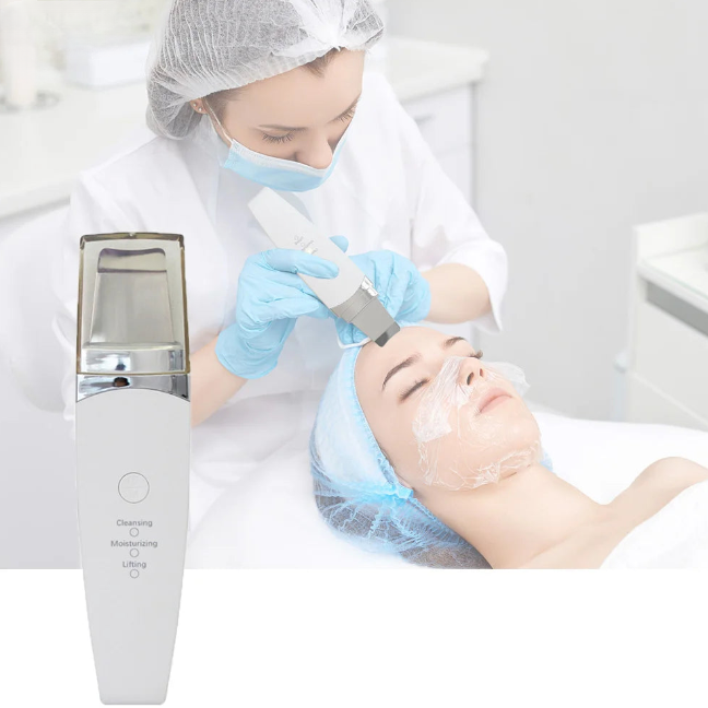 Ultrasonic exfoliator for deep cleansing and blackhead removal