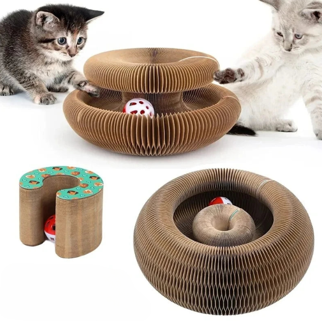 Griffoir pour chat avec balle interactive