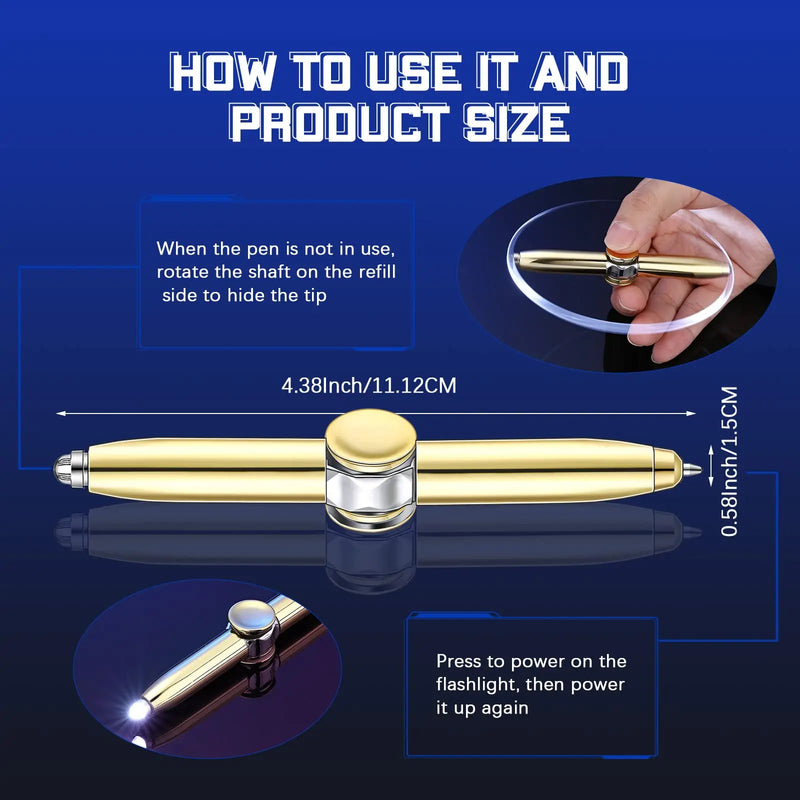 Stylo rotatif à LED pour soulager l'anxiété